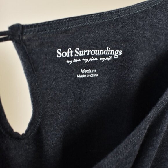 Soft Surroundings Toujours Jumpsuit Jersey Knit Charcoal Gray M - Picture 7 of 7